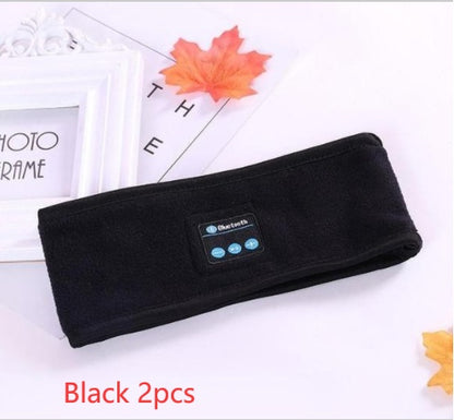 Wireless Bluetooth-compatible Headband Outdoor Fitness Yoga Headband Black 2pcs Infinite Avenue