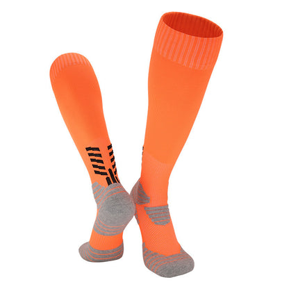 Men's High Non-Slip Soccer Training Socks Orange Infinite Avenue