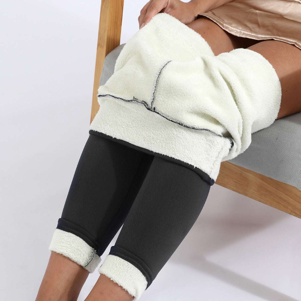 Winter Leggings Warm Thick High Stretch Lamb Cashmere Leggins Skinny Fitness Woman Pants Grey Infinite Avenue