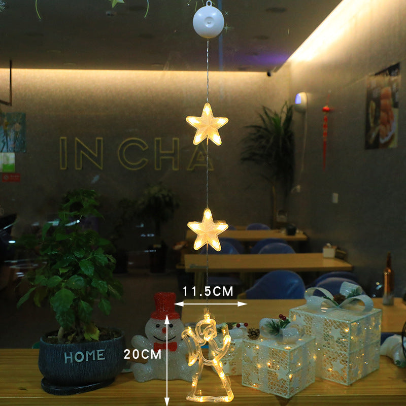 3pcs LED Star Lights – Christmas Tree & Window Hanging Ornaments Three Pendants Angel Infinite Avenue