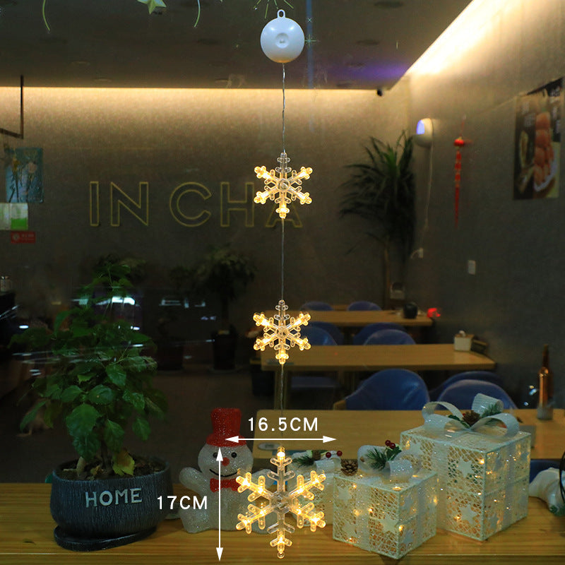 3pcs LED Star Lights – Christmas Tree & Window Hanging Ornaments Three Pendants Snowflake Infinite Avenue