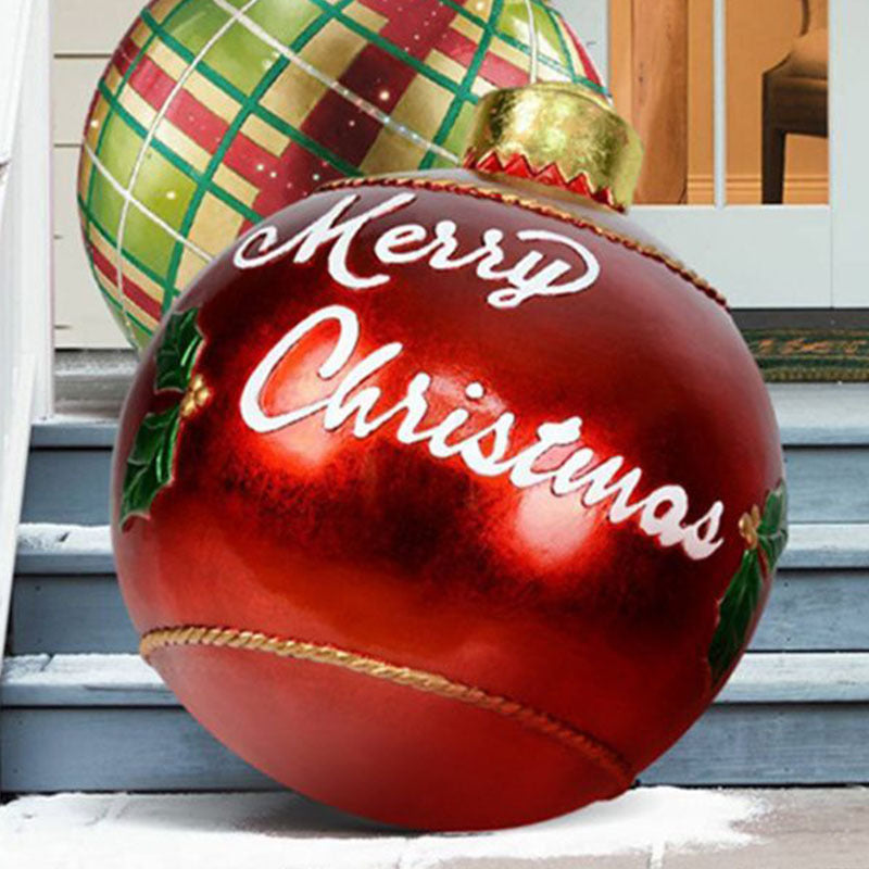 60CM Inflatable PVC Christmas Ball – Outdoor Tree Ornament Christmas 1PC 60cm Infinite Avenue