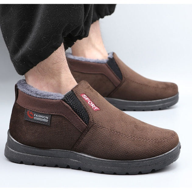 Men's Shoes Thermal Non-slip Cotton-padded Shoes Casual Slip-on Old Beijing Cloth Shoes Infinite Avenue