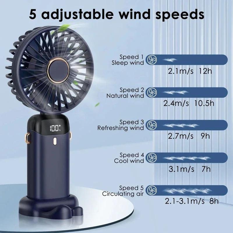 Portable USB Rechargeable Foldable Electric Fan - Infinite Avenue