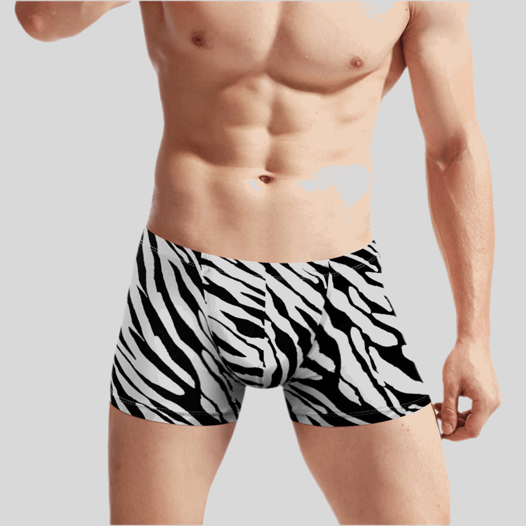 Men's Zebra Low Waist Twill Underpants - Infinite Avenue