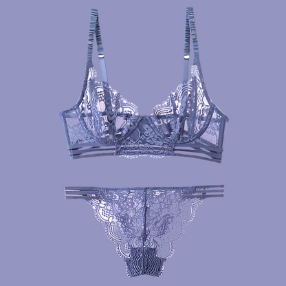 Women’s Breathable Lace Underwear Set Blue Infinite Avenue