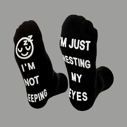 Creative Foot Letter Non-Slip Knee-High Sports Socks Round Face Style Free Size Infinite Avenue