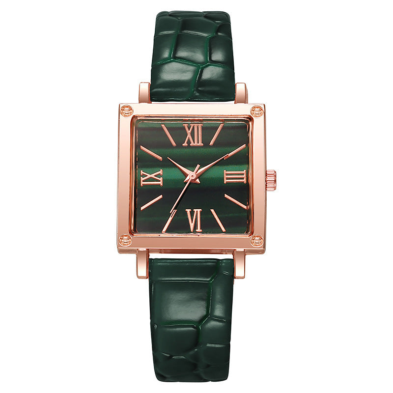 Square Watch Affordable Luxury Fashion Bamboo Pattern Infinite Avenue