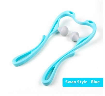 Six-Wheel Neck Massager – Manual Roller Tool for Pain Relief Swan Blue Infinite Avenue