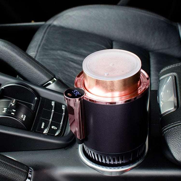 2-in-1 Car Cup Holder: 12V Smart Heater & Cooler with Digital Display - Infinite Avenue