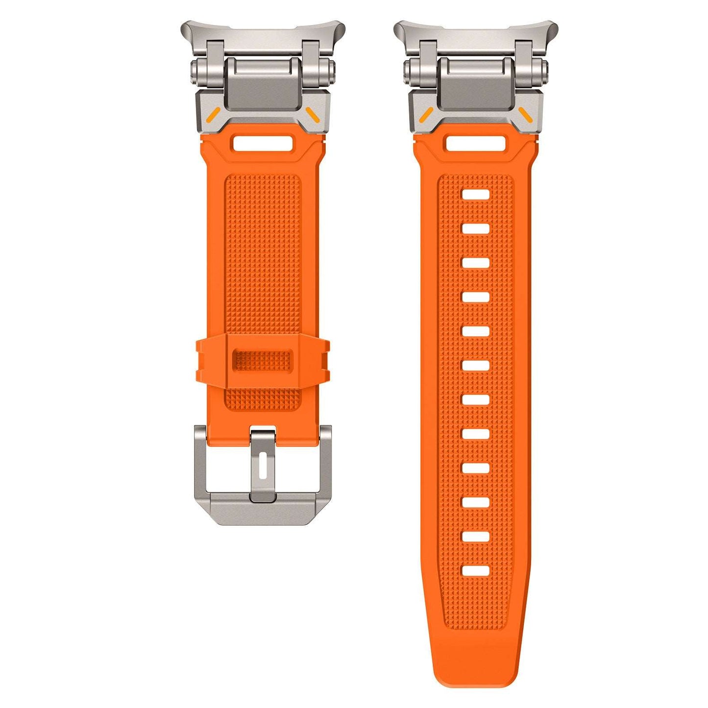 Applicable To 7 Generation Ultra Watch Mecha Style TPU Silicone Explorer Strap Titanium Orange Infinite Avenue