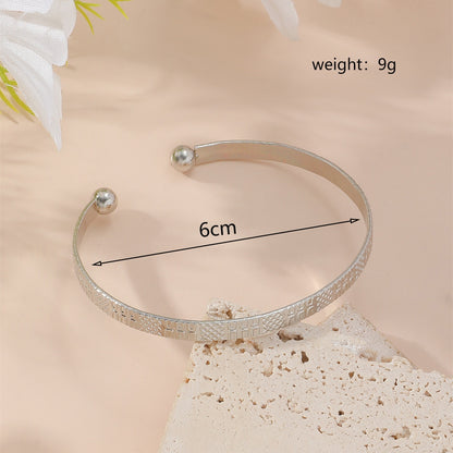 Metal Twist Geometric Knot Winding Hollow Open-end High-grade Light Luxury Personality Fashion Ladies' Bracelet Infinite Avenue