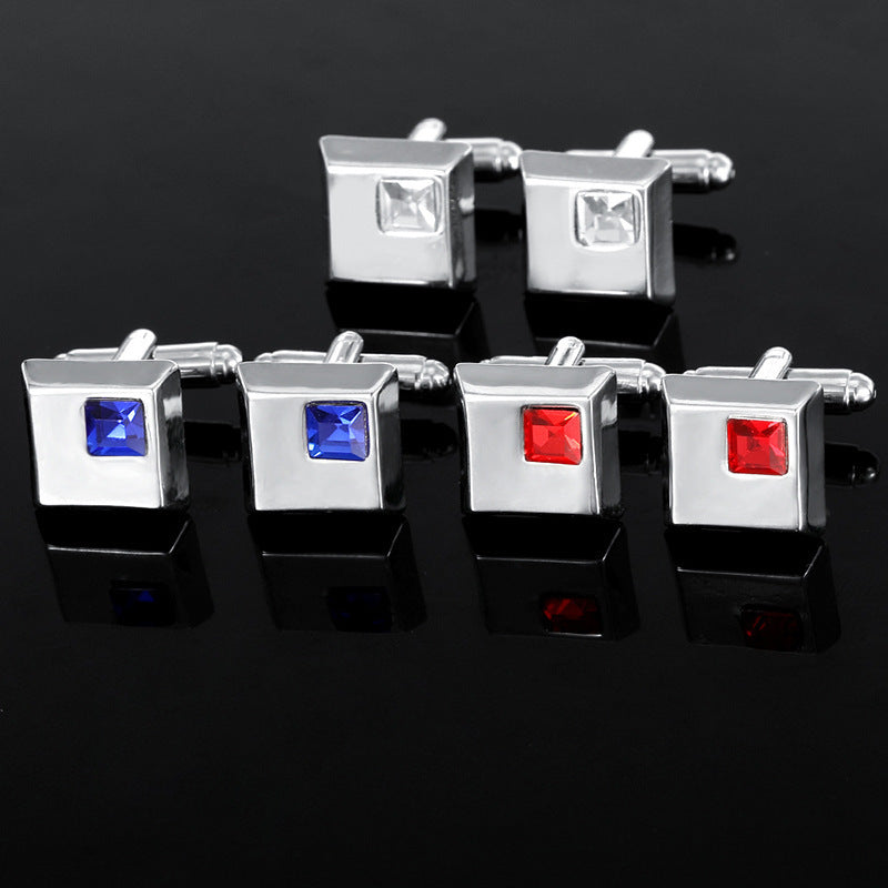 Alloy Spot Drill Fashion Men's Square Cufflinks Infinite Avenue