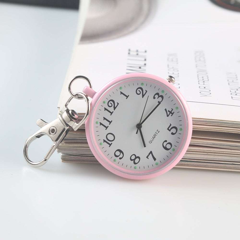 Clear Numbers Luminous Watch Keychain Pocket Watch Pink Infinite Avenue