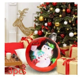 60CM Inflatable PVC Christmas Ball – Outdoor Tree Ornament Double Sided Red Snowman 3PCS 60cm Infinite Avenue