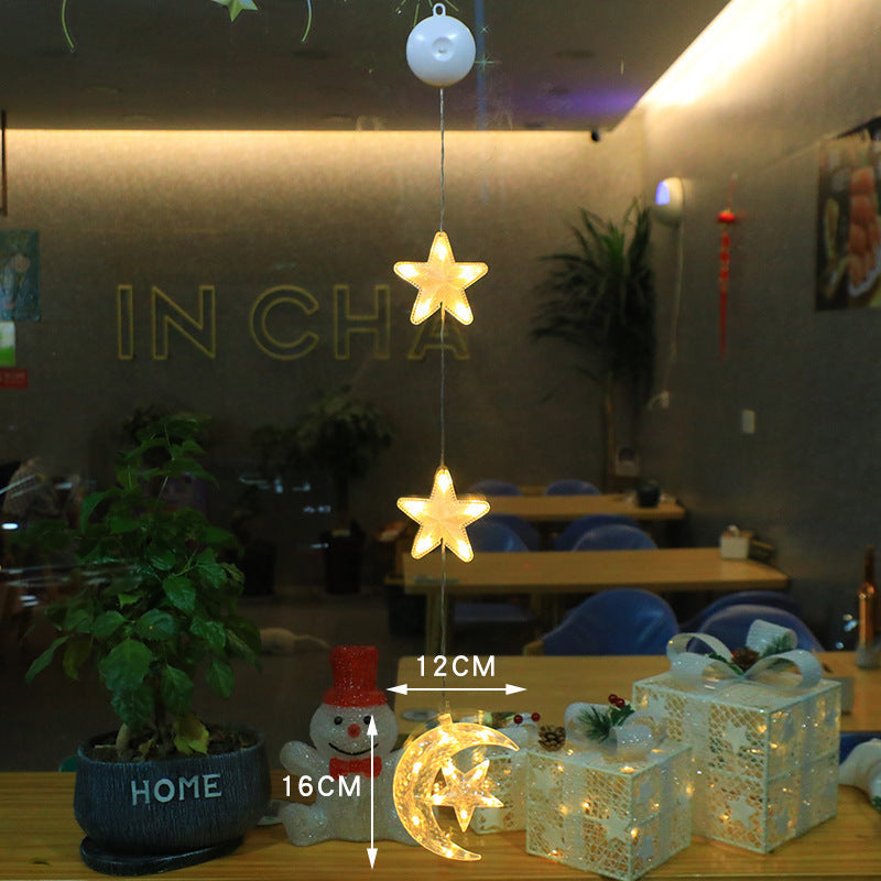 3pcs LED Star Lights – Christmas Tree & Window Hanging Ornaments 3pcs Moon Hug Star Infinite Avenue