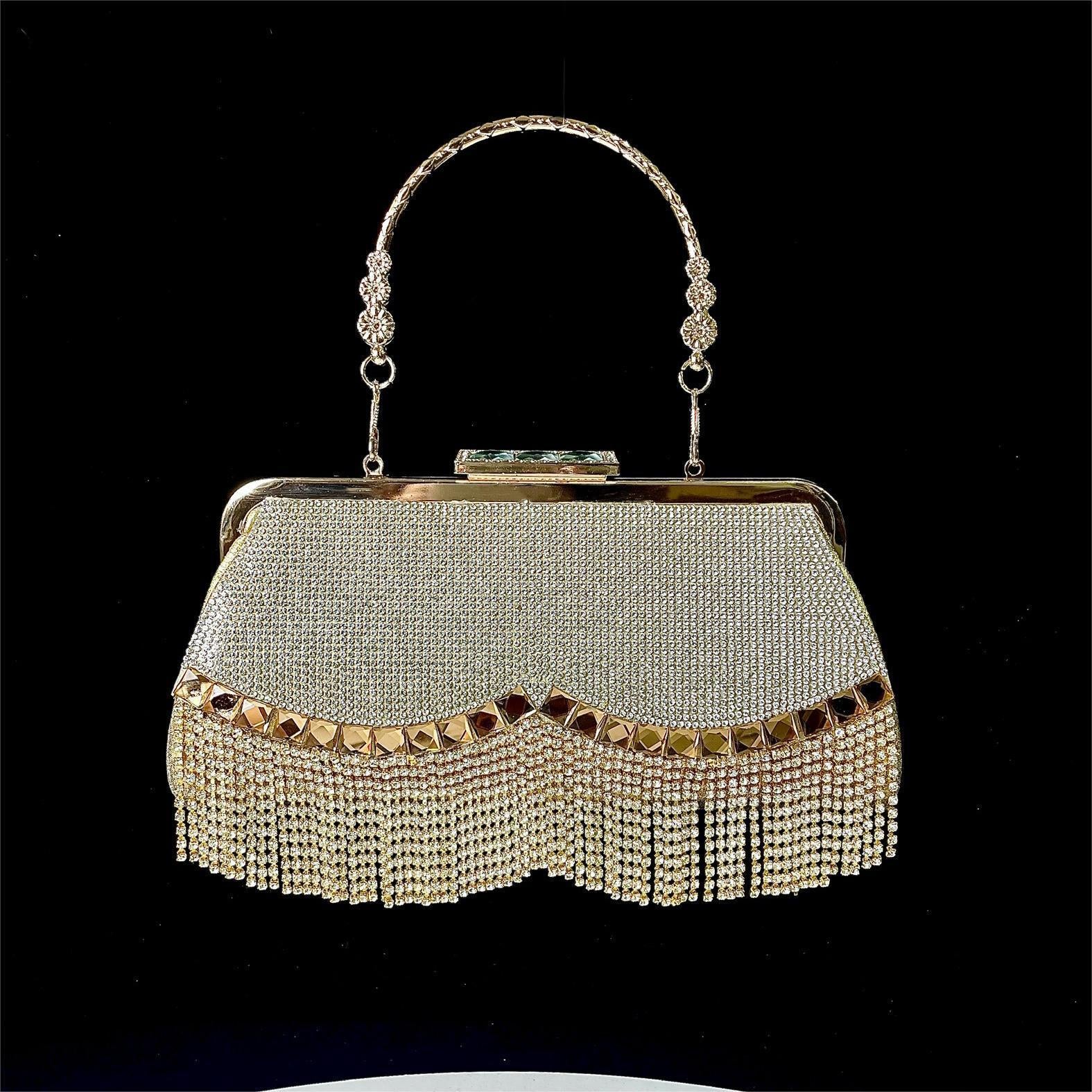 New Tassel Princess Banquet Handbag Gold Infinite Avenue