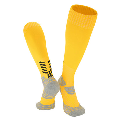 Men's High Non-Slip Soccer Training Socks Yellow Infinite Avenue