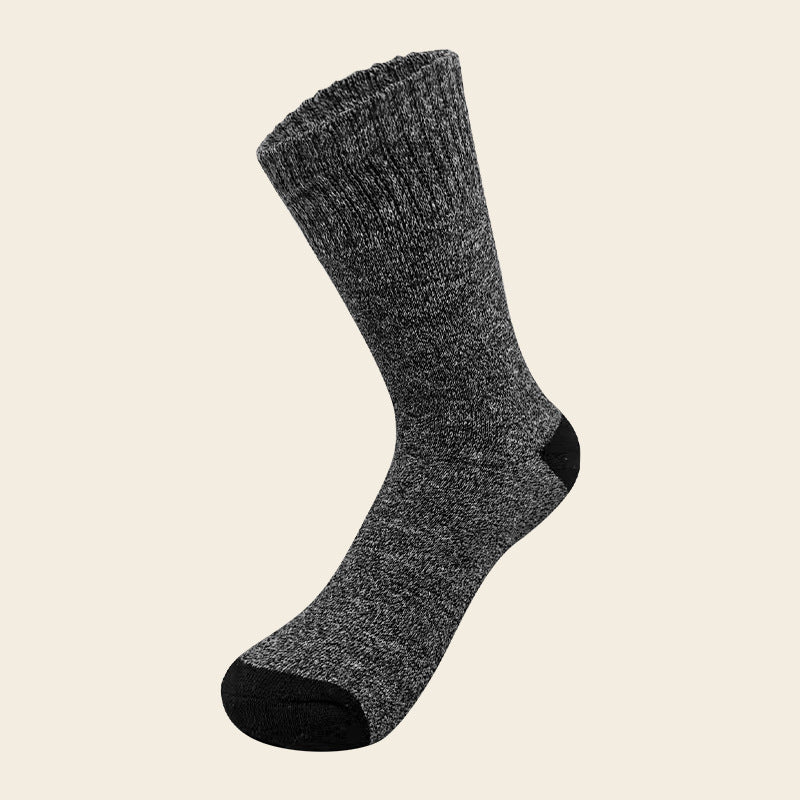 Men's Winter Fleece-Lined Thick Socks Black Free Size Infinite Avenue