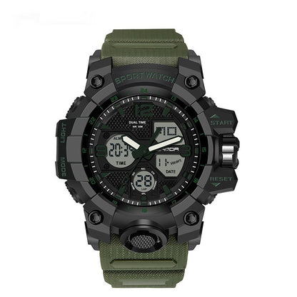 Electronic Youth Student Fashion Trend Cool Men's Watch 6030 Green And Black Men's Infinite Avenue