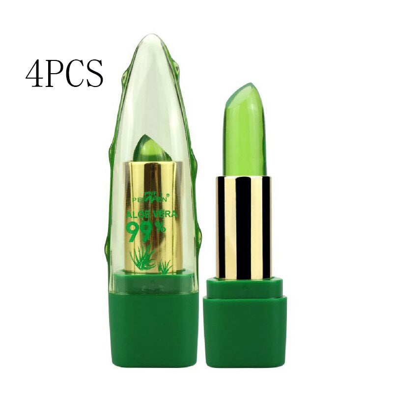 Aloe Vera Color-Changing Lipstick Gloss – Moisturizing Lip Care 4PCS Infinite Avenue