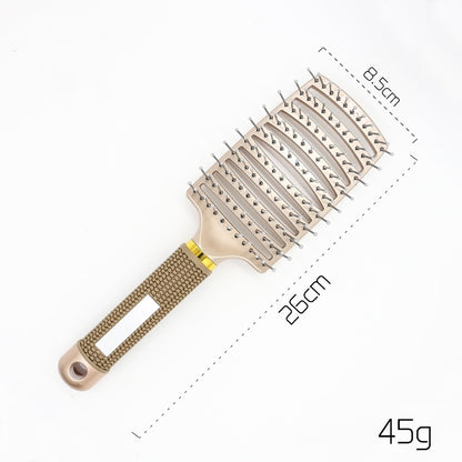 Hairbrush Anti Klit Brushy Haarborstel Women Detangler Hair Brush Bristle Nylon Scalp Massage Teaser Hair Brush Comb Gold No brush Infinite Avenue