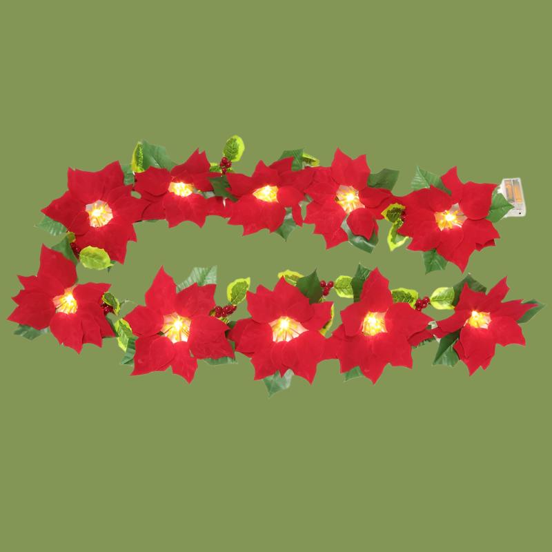 Red Flower String Lights – Door Frame Escalator Decoration Infinite Avenue