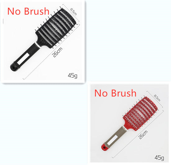 Hairbrush Anti Klit Brushy Haarborstel Women Detangler Hair Brush Bristle Nylon Scalp Massage Teaser Hair Brush Comb 2 No brush Set Infinite Avenue