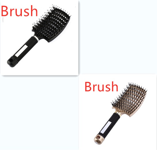 Hairbrush Anti Klit Brushy Haarborstel Women Detangler Hair Brush Bristle Nylon Scalp Massage Teaser Hair Brush Comb 1 Brush Set Infinite Avenue