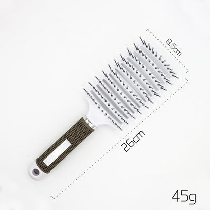 Hairbrush Anti Klit Brushy Haarborstel Women Detangler Hair Brush Bristle Nylon Scalp Massage Teaser Hair Brush Comb White No brush Infinite Avenue