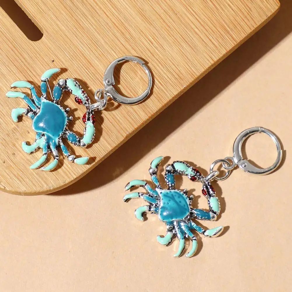 Women Earrings Elegant Crab Shape Earrings Glossy Metal Dangle Earring Crab Shape Drop Earring Party Hook Earrings Jewelry Infinite Avenue