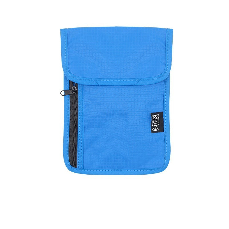 Anti-Theft Card Storage Bag – RFID Blocking, Multiple Slots Light Blue Infinite Avenue