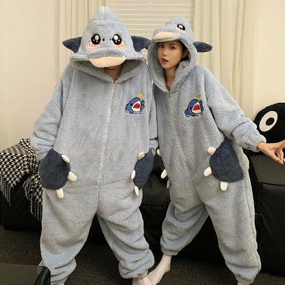 Cute Cartoon One-Piece Pajamas – Plush Winter Home Wear Color8830 Infinite Avenue