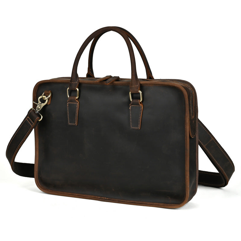 Men's Retro Cowhide Handbag – Fashionable & Stylish Infinite Avenue