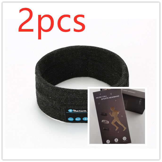 Wireless Bluetooth-compatible Headband Outdoor Fitness Yoga Headband 2pcs Dark Grey1 with box Infinite Avenue