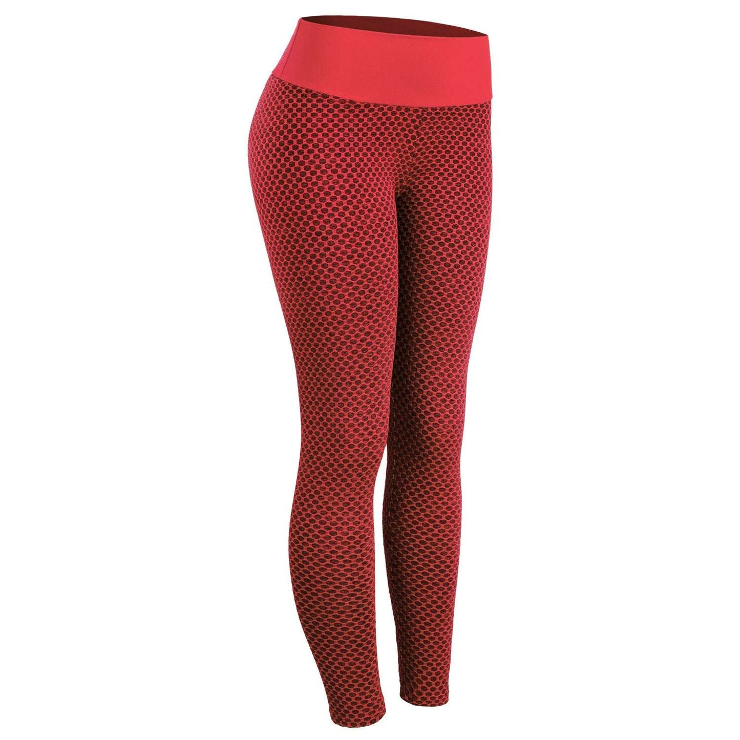 Plaid Leggings Fitness Yoga Pants Women's Seamless High Waist Breathable Gym Leggings Red Infinite Avenue