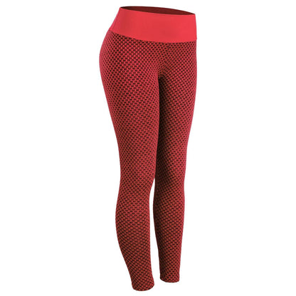 Plaid Leggings Fitness Yoga Pants Women's Seamless High Waist Breathable Gym Leggings Red Infinite Avenue