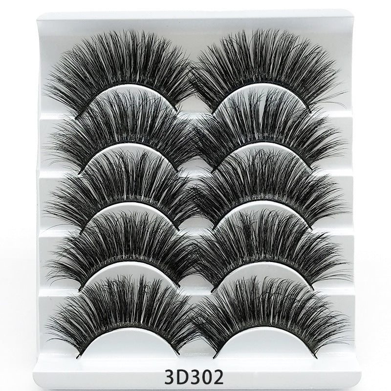 3D Mink False Eyelashes – 5 Pairs with Soft Cotton Band 3D302 Infinite Avenue