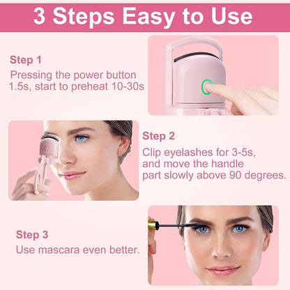 Rechargeable Heated Eyelash Curler – Portable & Long-Lasting Infinite Avenue