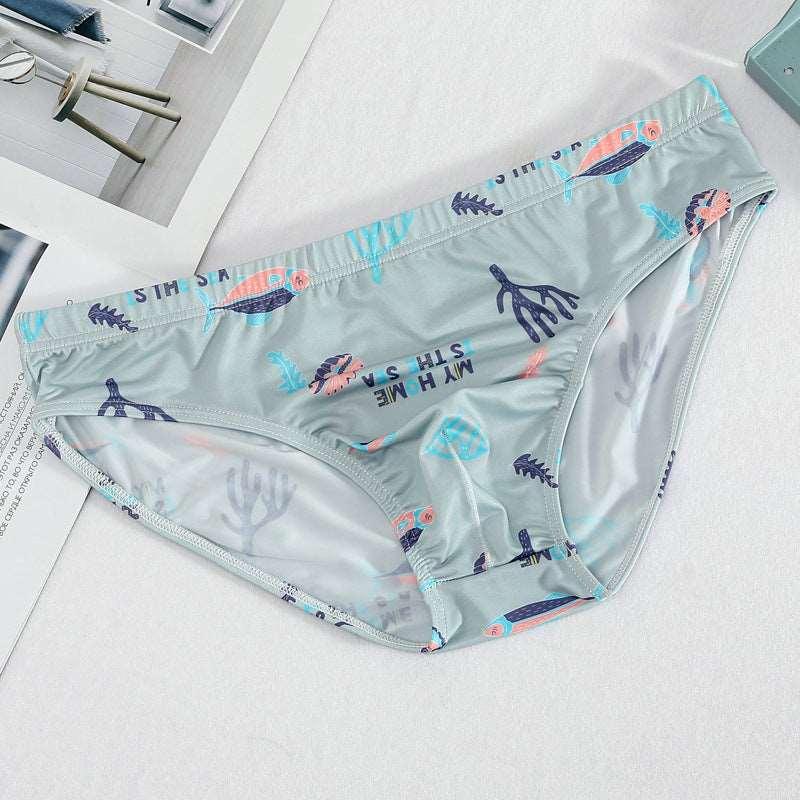 Ice Silk Breathable Printed Quick-Drying Comfort Briefs - Infinite Avenue