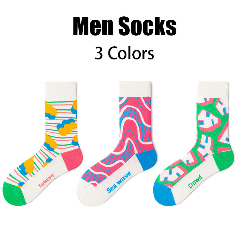 3 Pairs Men's Vibrant Compression Socks – Cushioned & Breathable 3 Pairs Socks Infinite Avenue