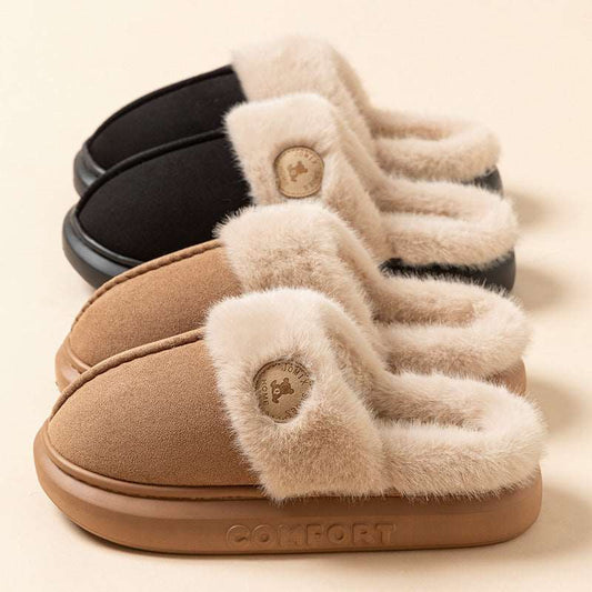 New Plush Slippers For Women Men Winter Warm Home Slipper Indoor Thick-soled Fleece Shoes Infinite Avenue