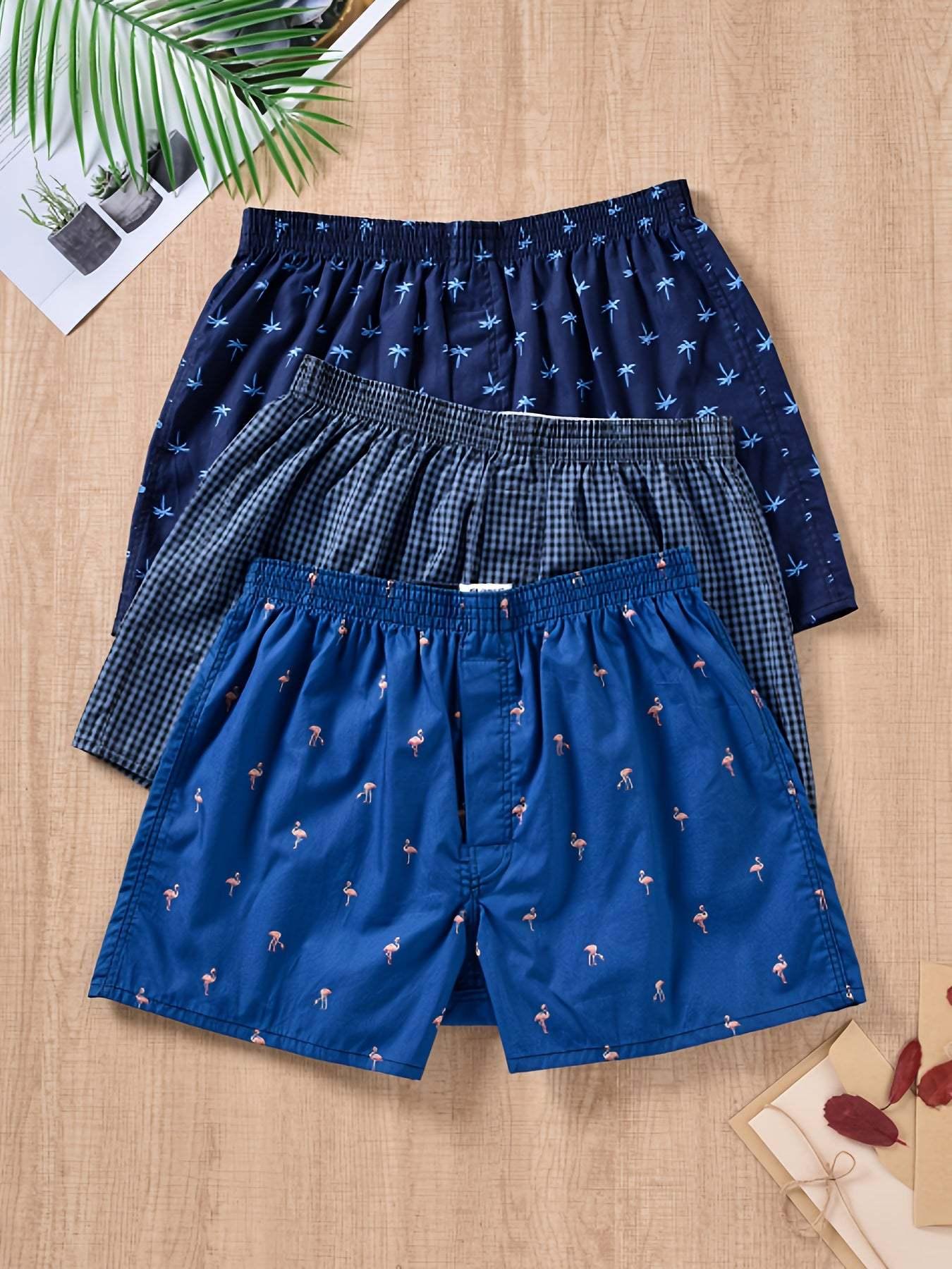 Men's Woven Printed Fashionable Home Shorts - Infinite Avenue