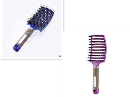 Hairbrush Anti Klit Brushy Haarborstel Women Detangler Hair Brush Bristle Nylon Scalp Massage Teaser Hair Brush Comb Set H Brush Set Infinite Avenue