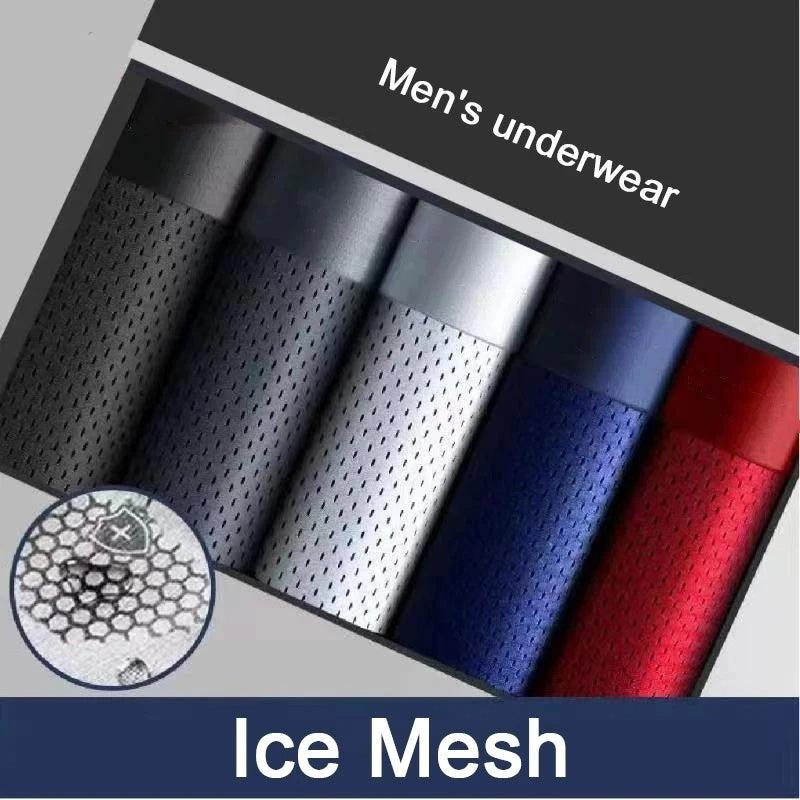 Men's Breathable Mesh Ice Thin Summer Boxer Shorts - Infinite Avenue