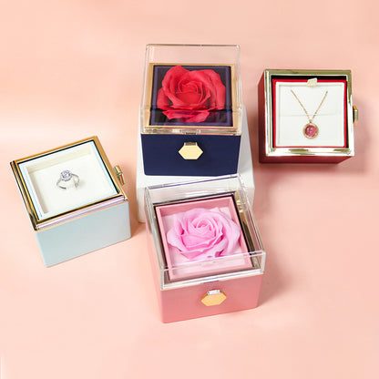 Rotating Rose Soap Flower Gift Box – Valentine's Day Packaging Infinite Avenue