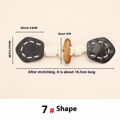 Genuine Leather Horn Buckle Decorative Button Accessories 7style Size Irregular Infinite Avenue