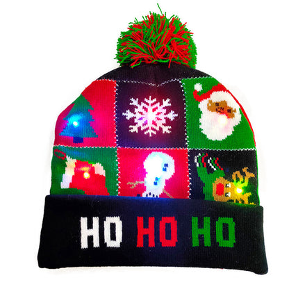 LED Christmas Beanie – Light-Up Knitted Hat Gift for Kids and Adults Infinite Avenue