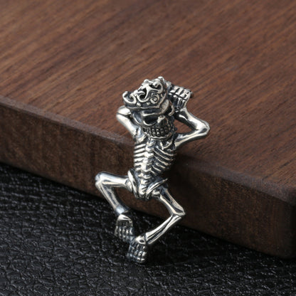 Personality Retro Skull Rock Punk Men And Women Pendant 4 Single Pendants 925 Silver Infinite Avenue