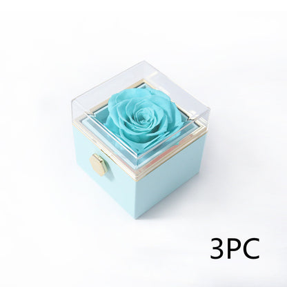 Acrylic Ring Box Valentine's Day Proposal Confession Blue box 3PC Infinite Avenue